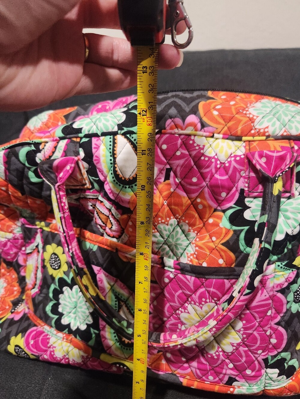 EUC Vera Bradley Ziggy Zinnia Pattern Large Weekender Travel Duffel Bag - Picture 12 of 12